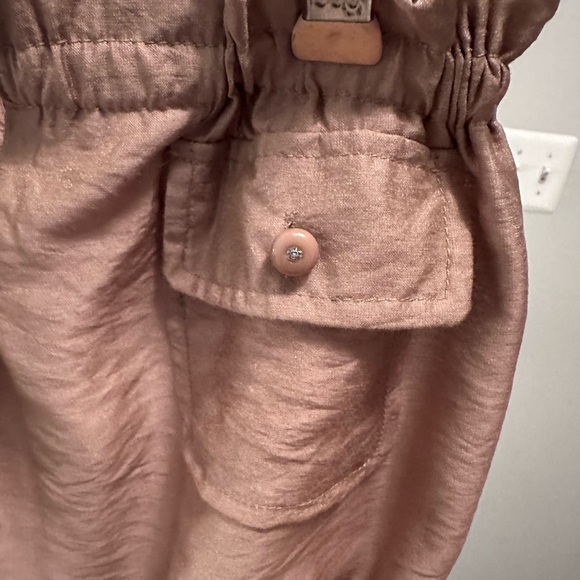 Lipstick Clothing, tan in color, strapless jumpsuit, Size Small. - Picture 4 of 4